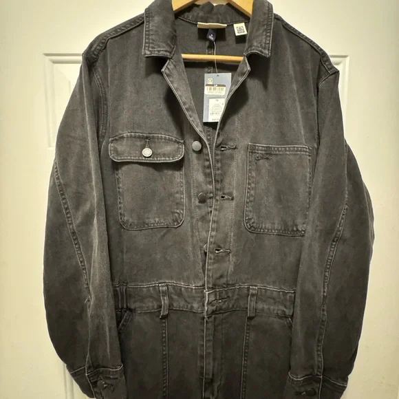 Universal Thread Women's Size 16 Sleeve Baggy Denim Utility Black Jumpsuit - Picture 3 of 7